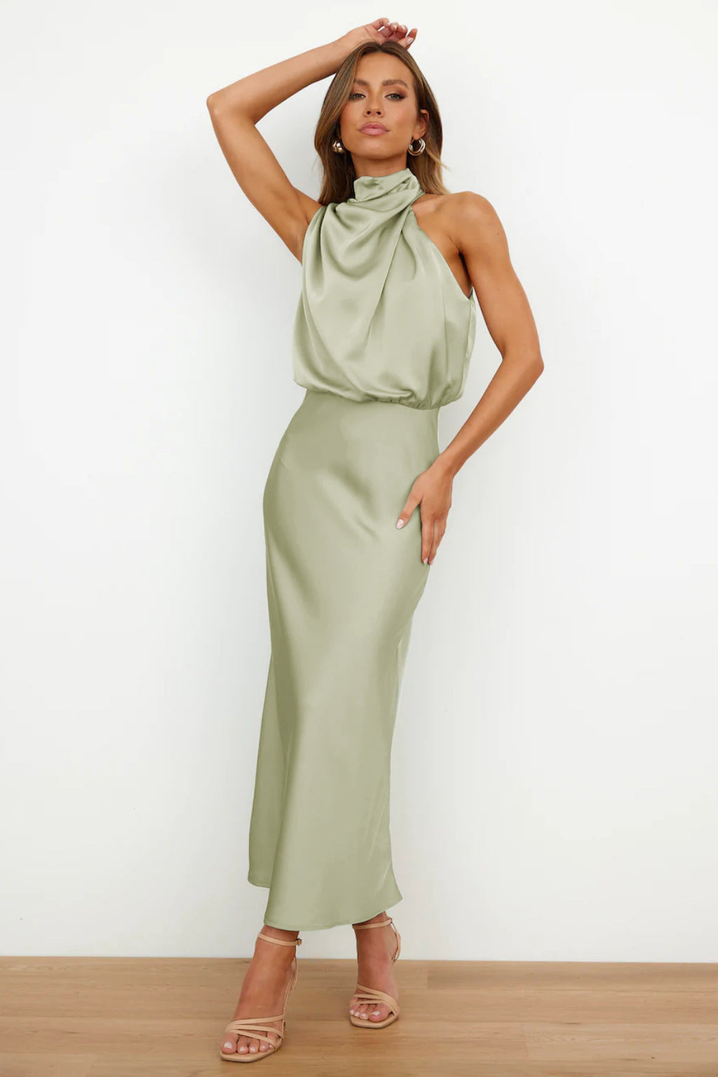 Quentin Dress Sahara Draped