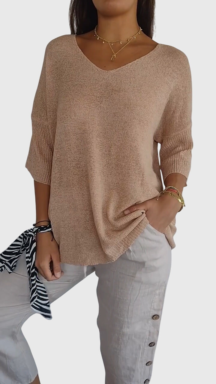 Clara | Elegant V-Neck Top