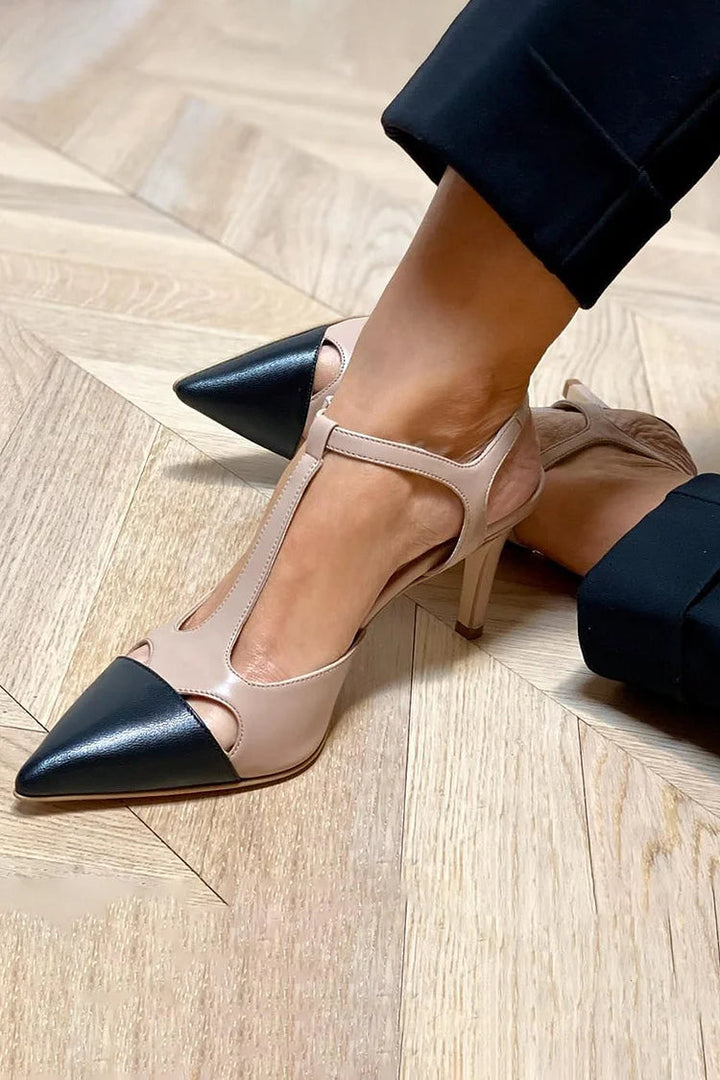 BICOLOR DECOLLETÉ WITH STRAP