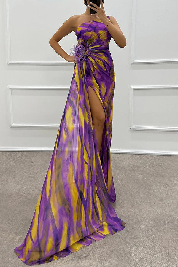 Vibrant Draped Dress
