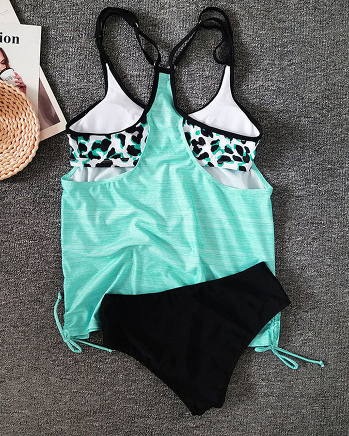 Augustus – Tankini One-Piece with Leopard Print