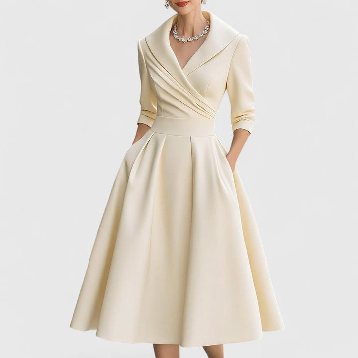 Rosalie | Elegant midi dress with a subtle shine