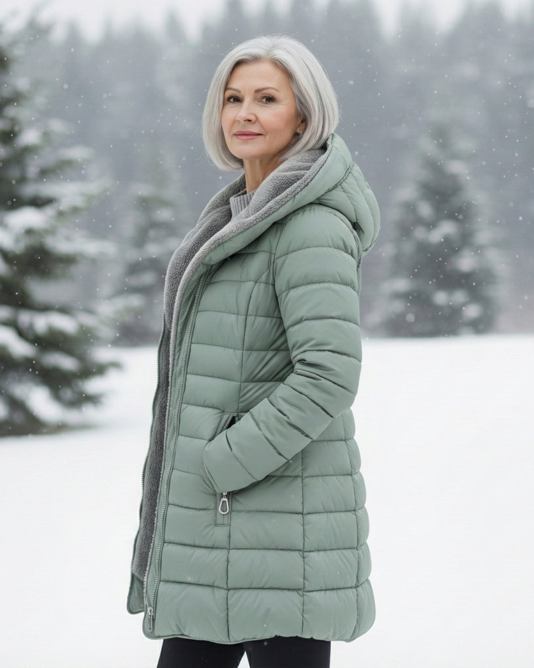 Clair | Double-Faced Fleece Puffer Jacket