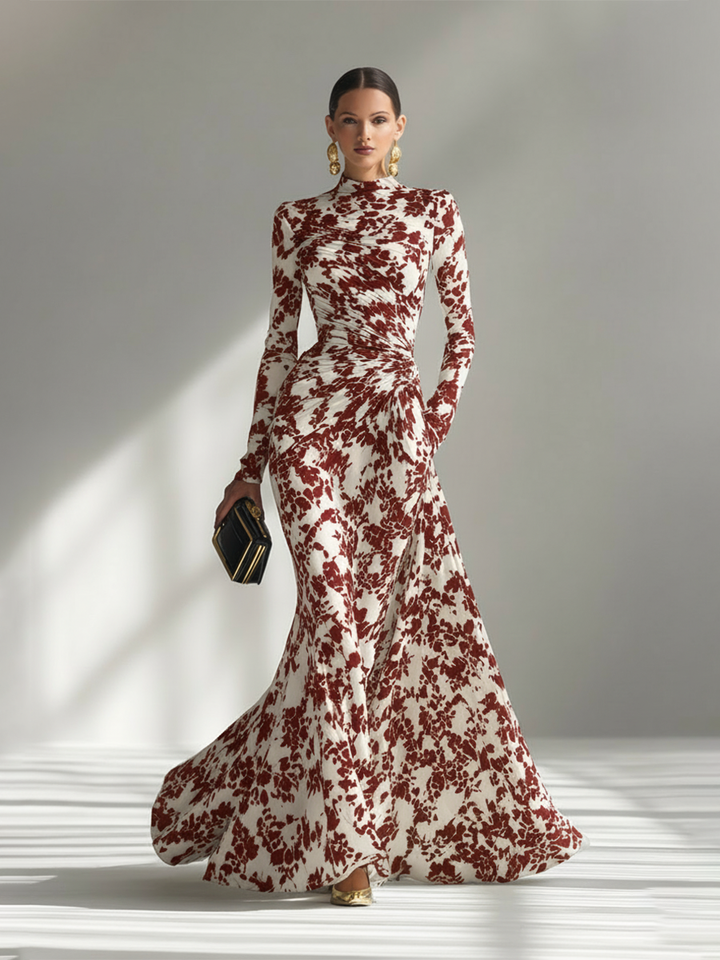 Grace | Elegant long dress with floral print