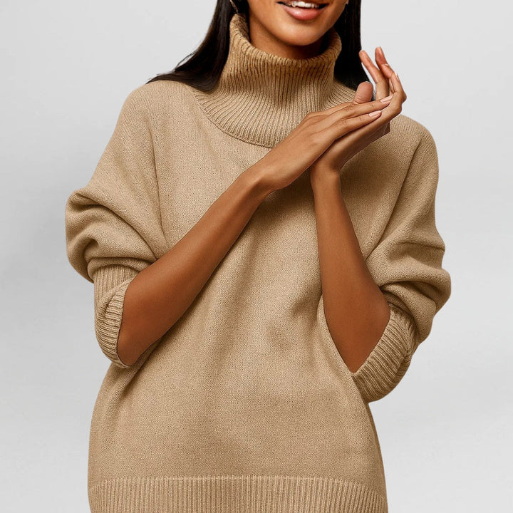 Stefanie | Warm and Refined Sweater with High Collar