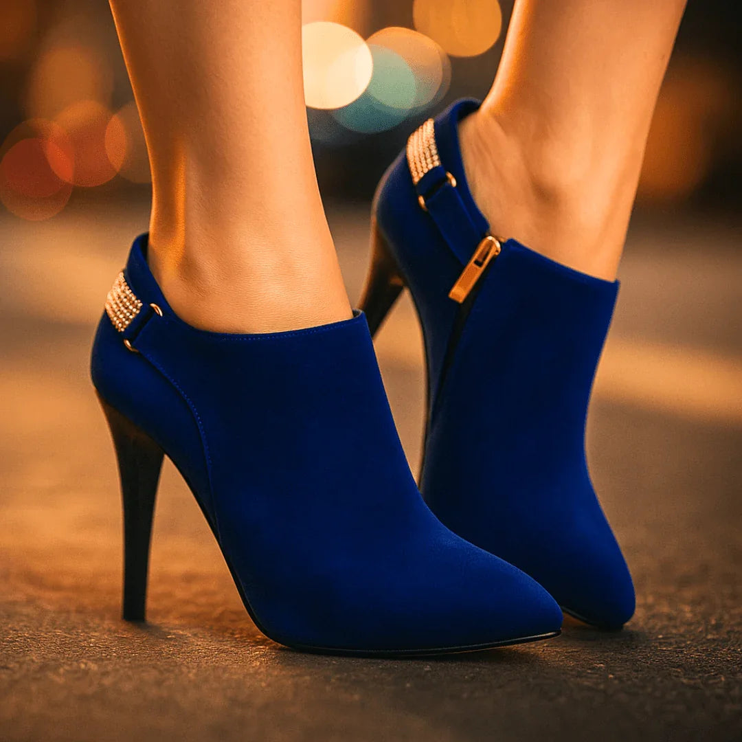 Velvet Ankle Boots Aurora Bell