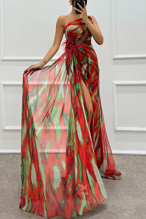 Vibrant Draped Dress