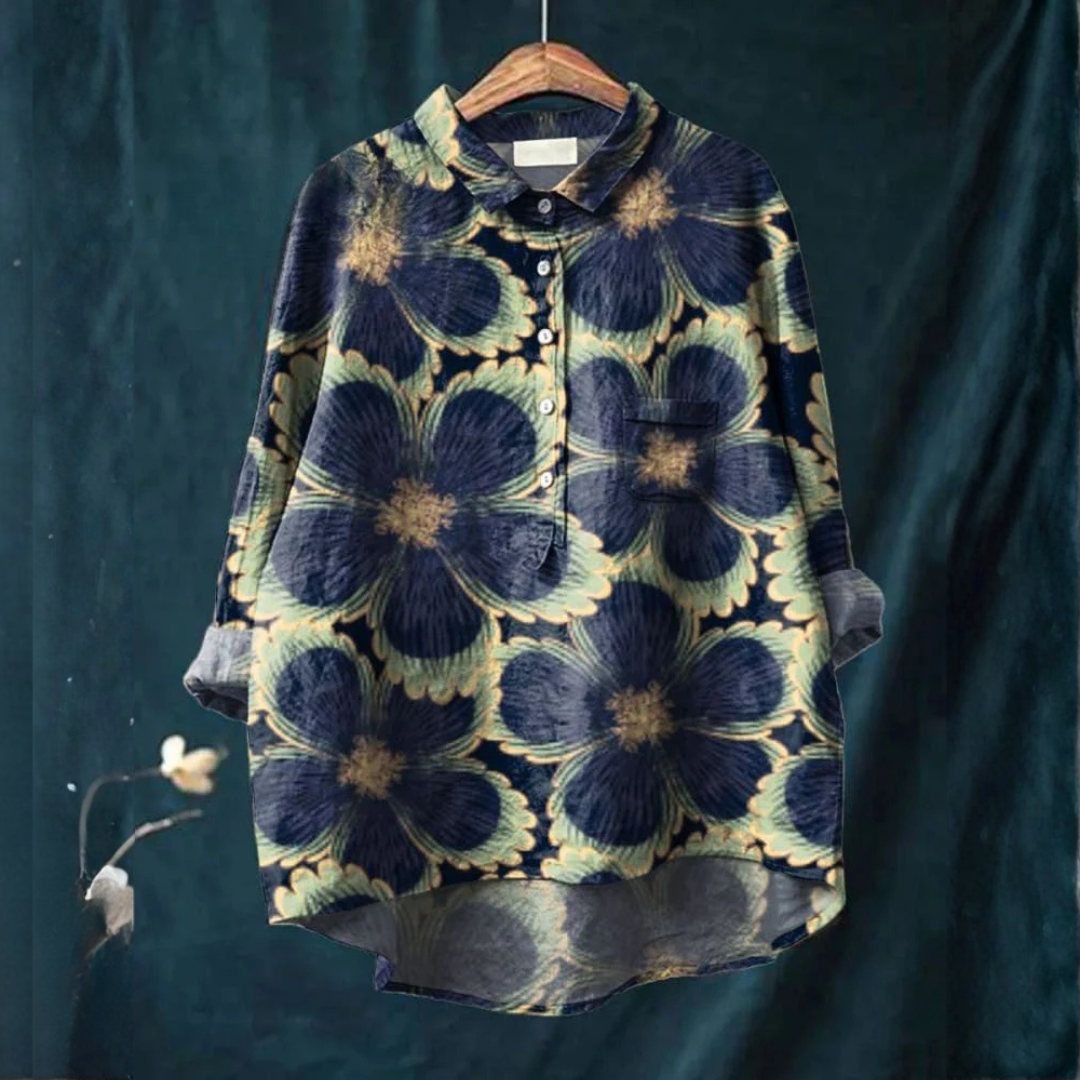 Chiara – Linen Patterned Shirt