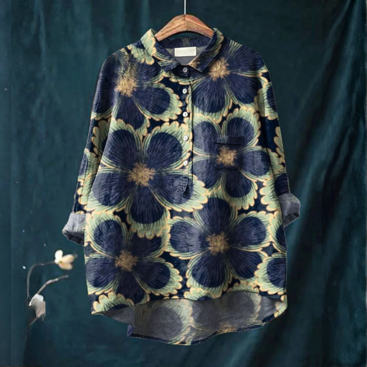 Chiara – Linen Patterned Shirt