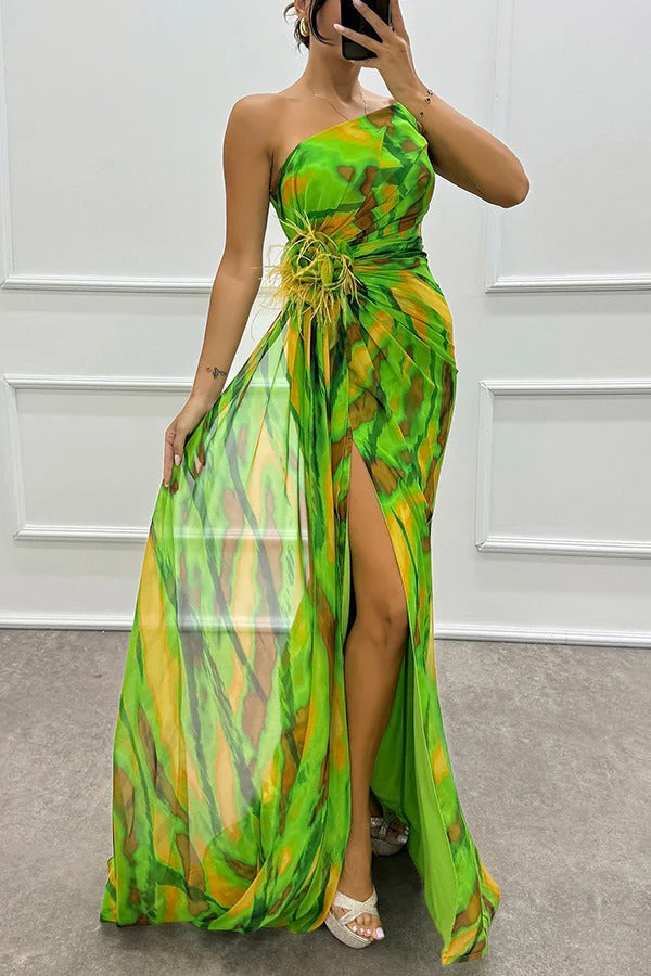 Vibrant Draped Dress