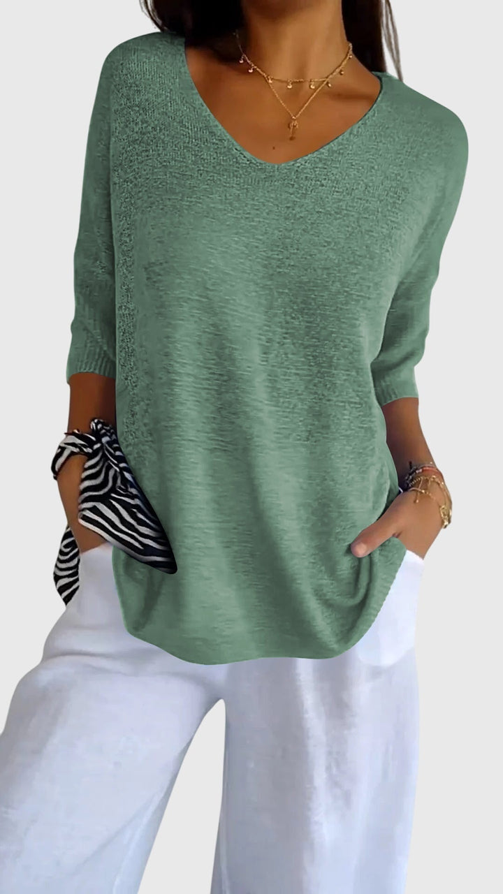 Clara | Elegant V-Neck Top