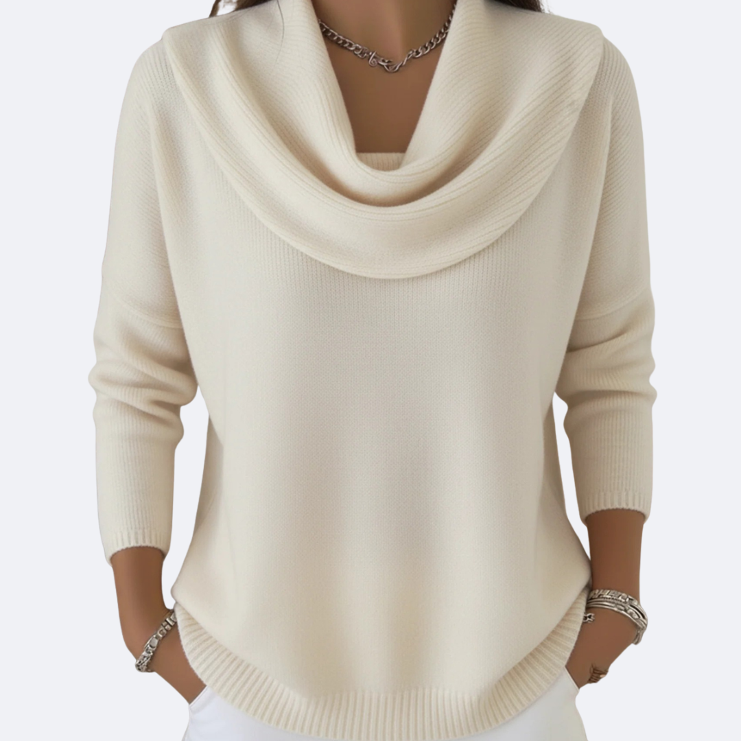 GIULIA - Cozy Ruffle Neck Sweater