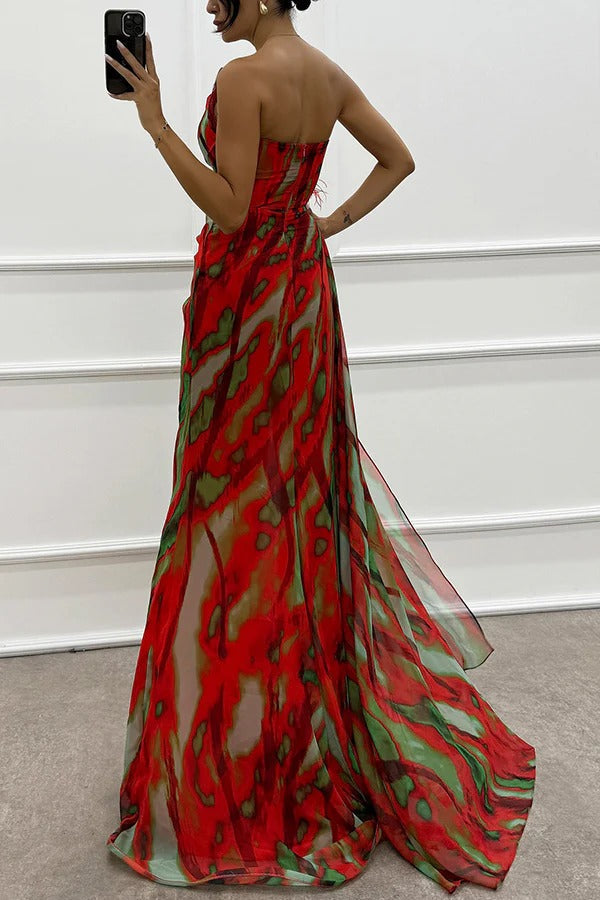 Vibrant Draped Dress