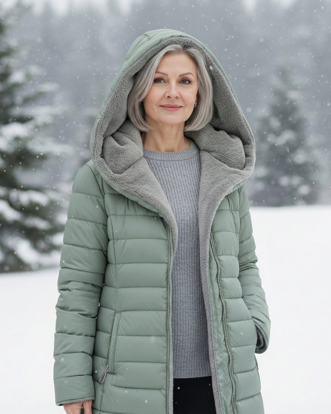 Clair | Double-Faced Fleece Puffer Jacket