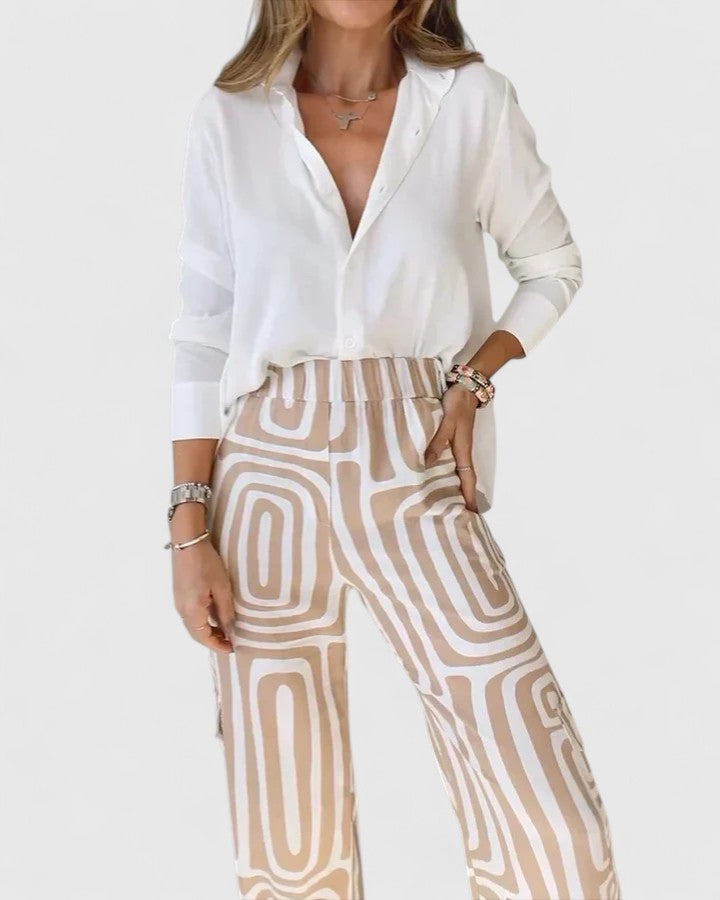 Clara | Elegant Two-Piece Set (Includes a Free Belt)