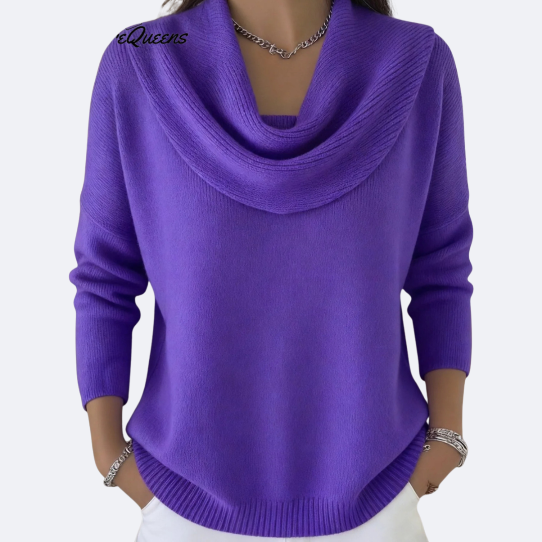 GIULIA - Cozy Ruffle Neck Sweater