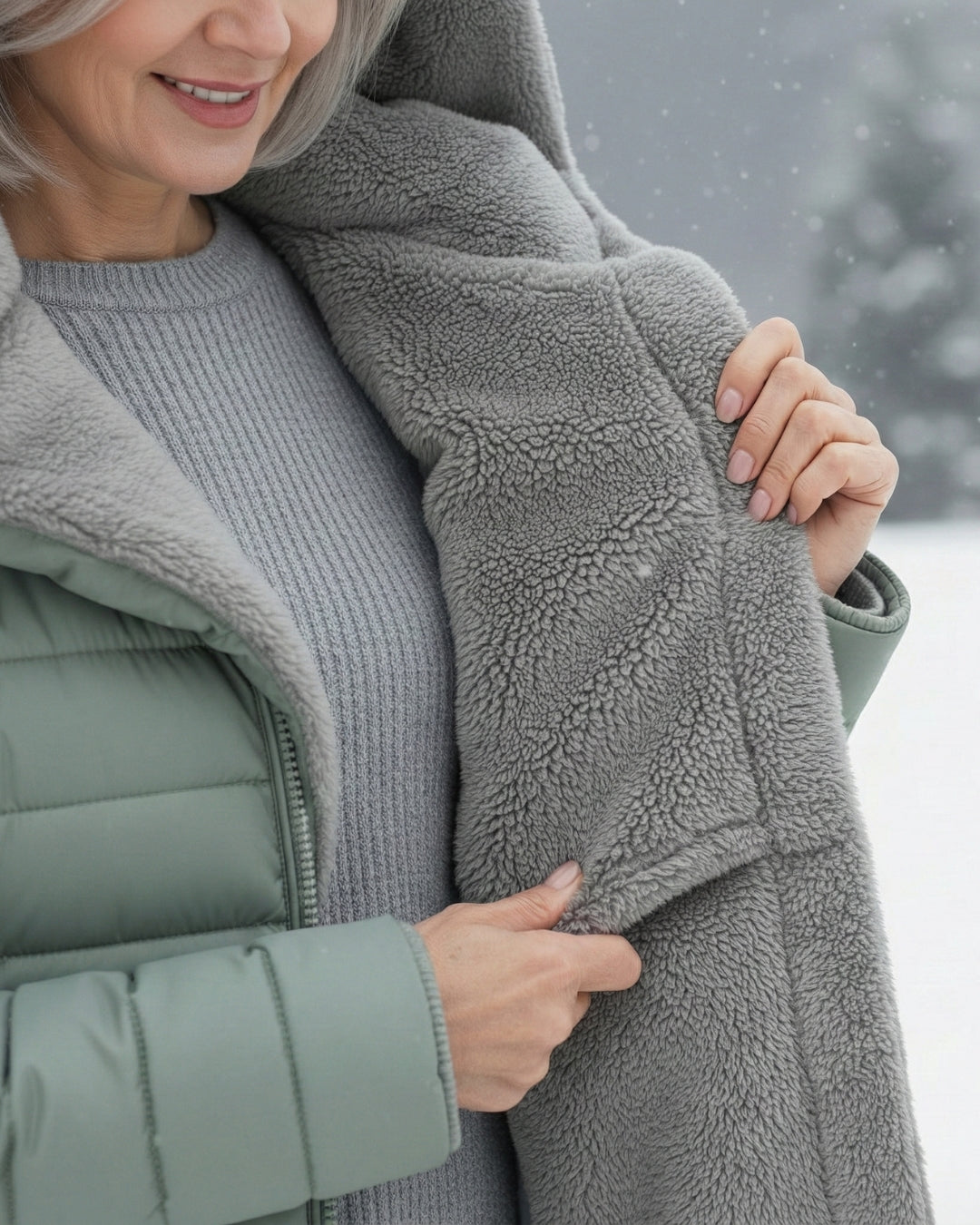 Clair | Double-Faced Fleece Puffer Jacket