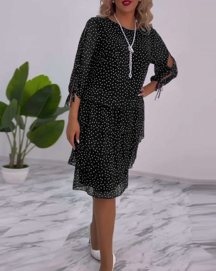 Giulia - Polka Dot Dress Fluid Elegance