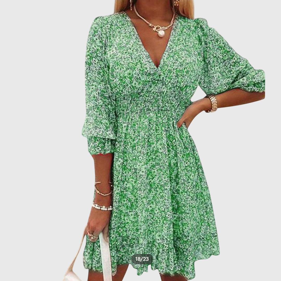 Clara | Floral Puff Sleeve Dress