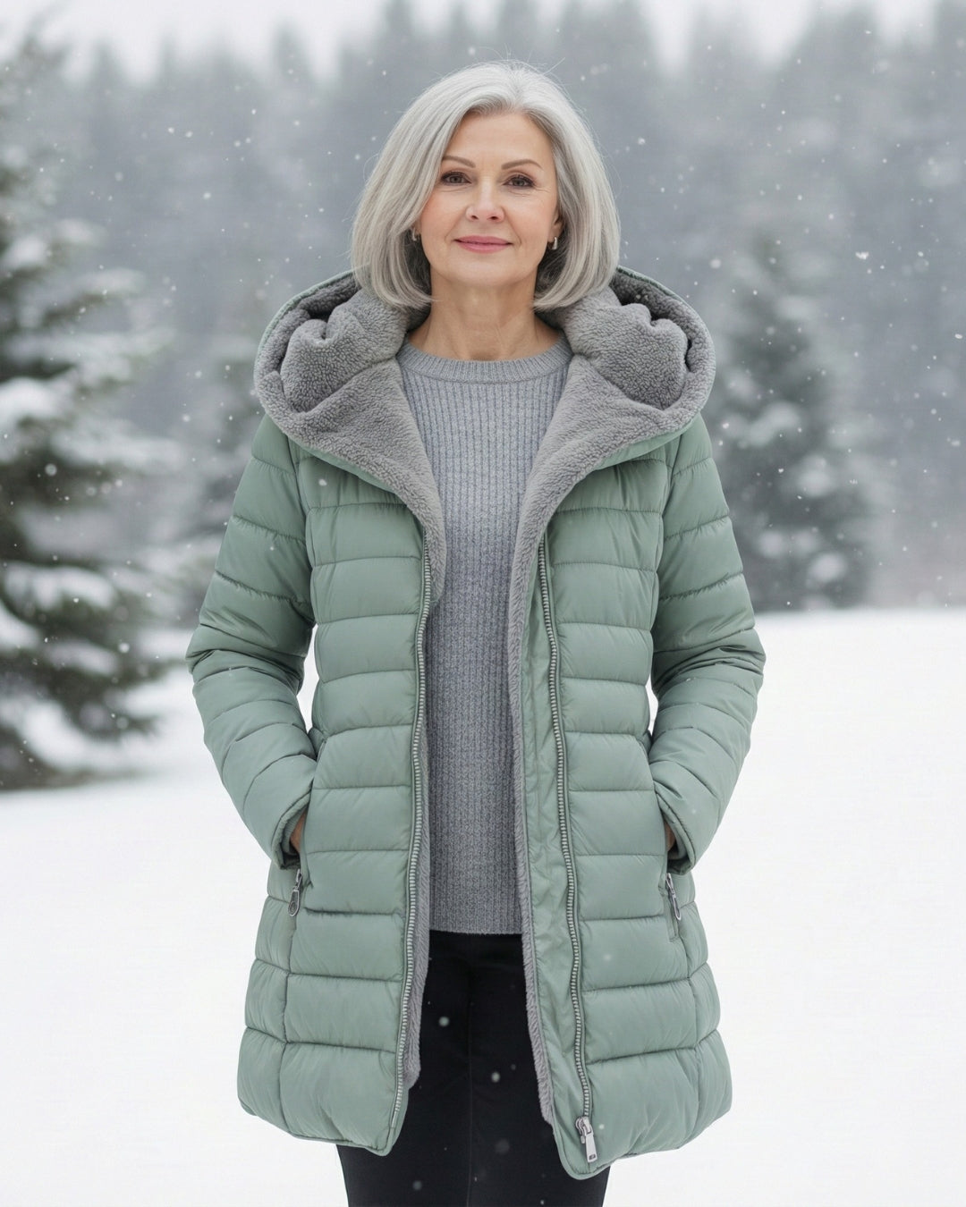 Clair | Double-Faced Fleece Puffer Jacket