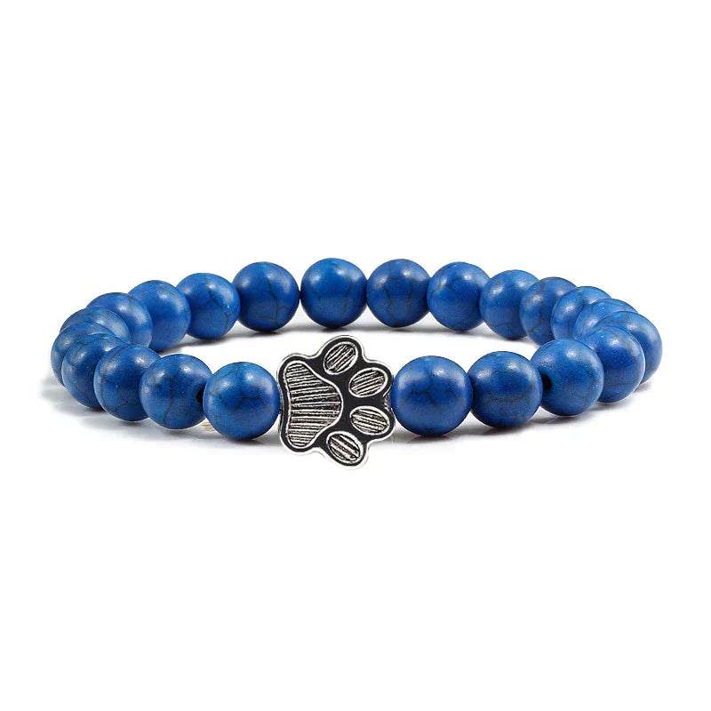 Bracelet with decorated paw prints