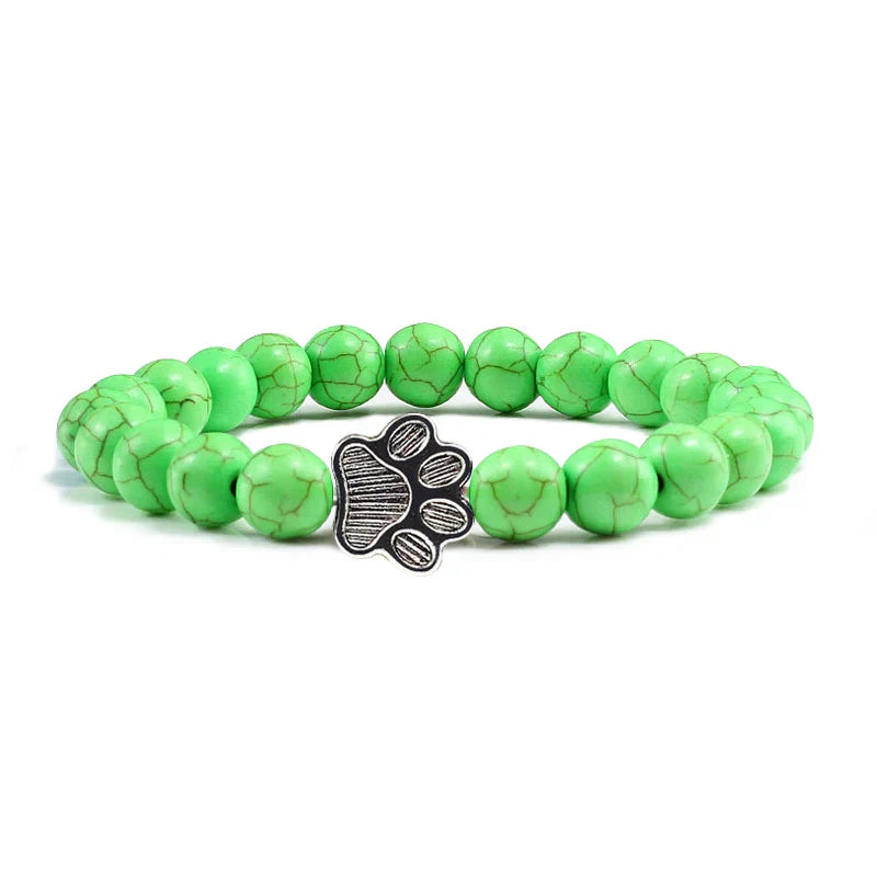 Bracelet with decorated paw prints