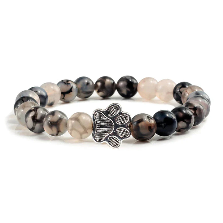 Bracelet with decorated paw prints