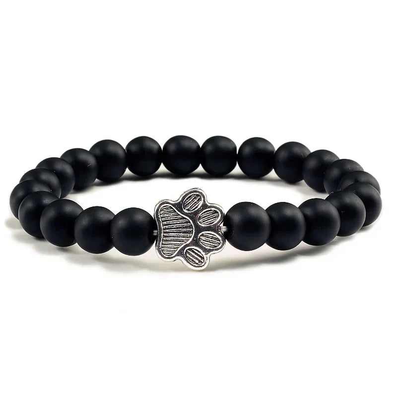 Bracelet with decorated paw prints