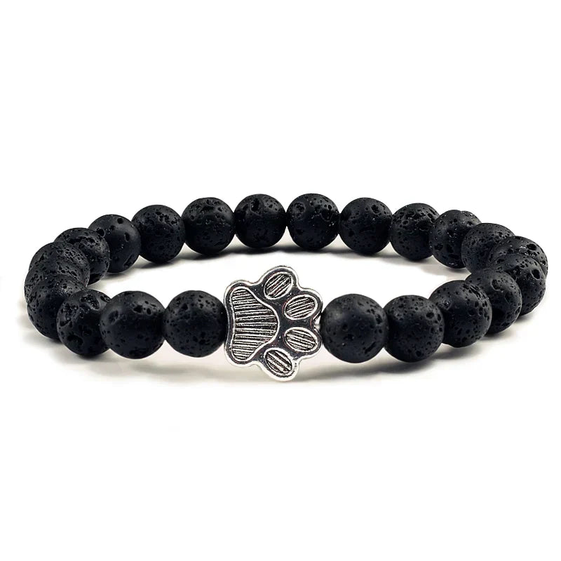 Bracelet with decorated paw prints