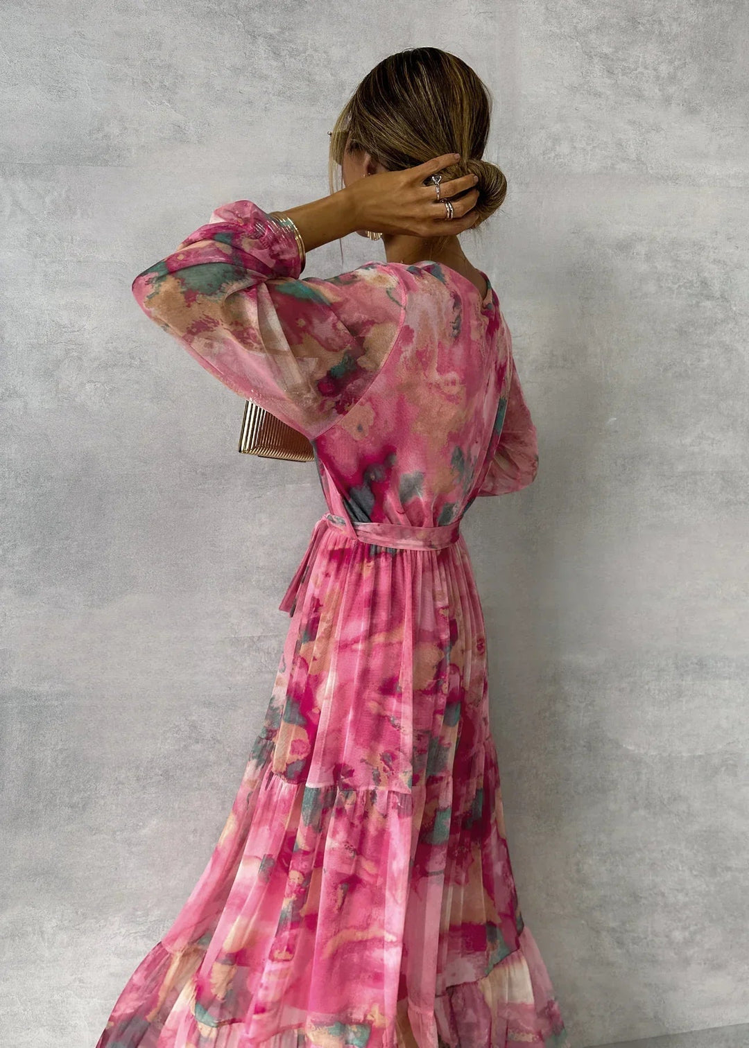 Wrap Dress with Floral Print