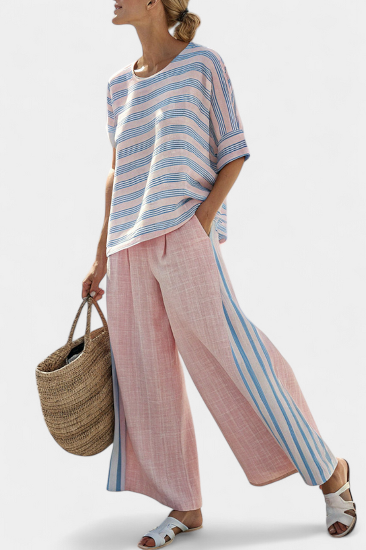 Flaminia - elegant blue and soft pants
