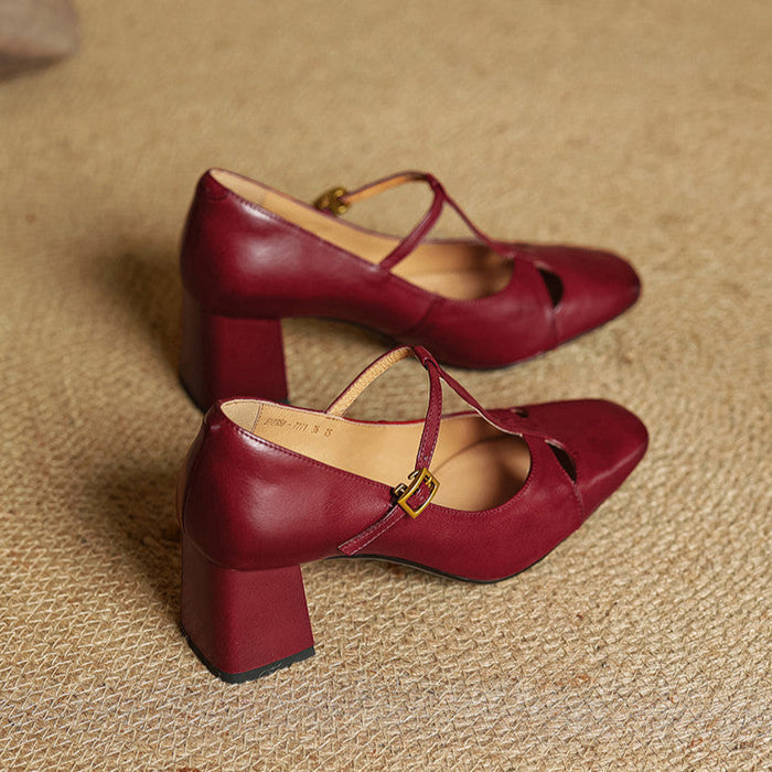 Elora Natural Leather Heels
