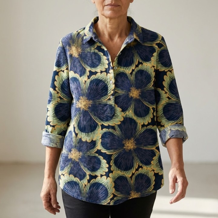 Chiara – Linen Patterned Shirt