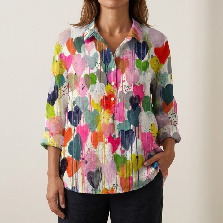 Carlotta – Linen Patterned Shirt