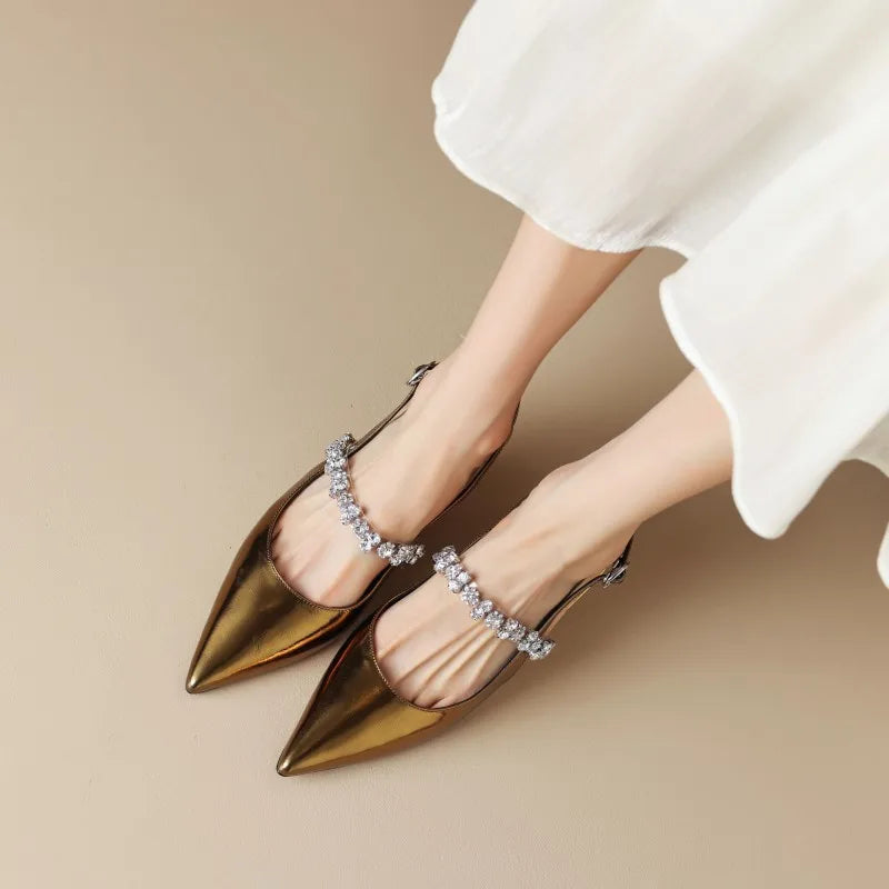 Elegant Low Heel Shoes Crysel