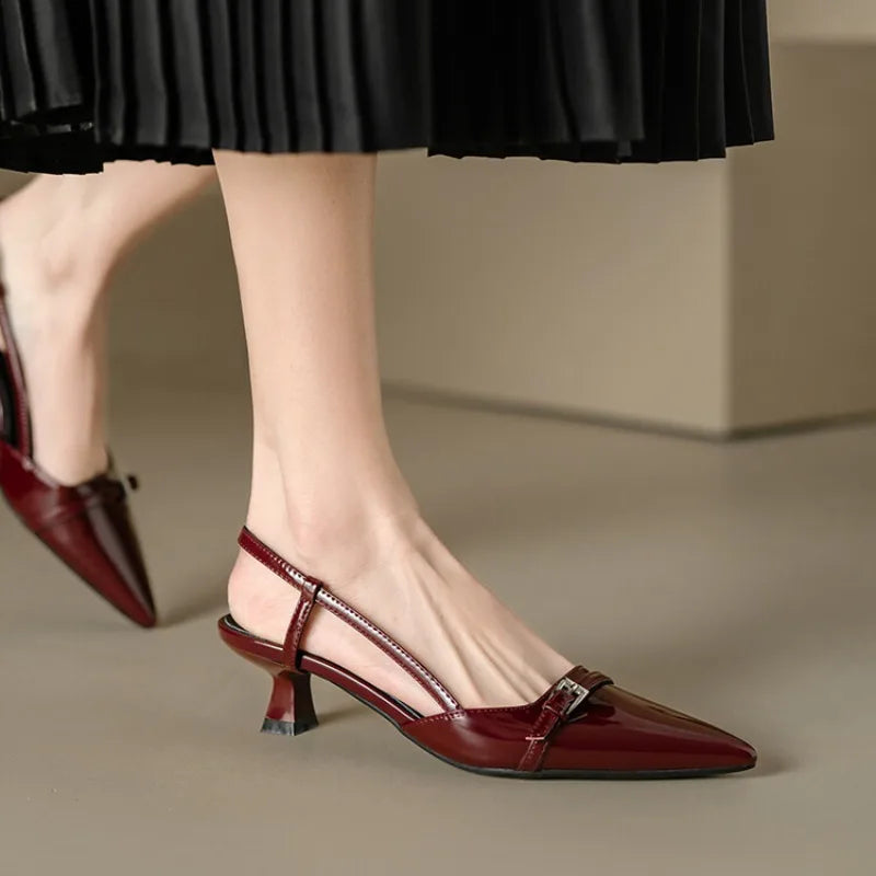Elegant Elvor Heels with Cat Motif