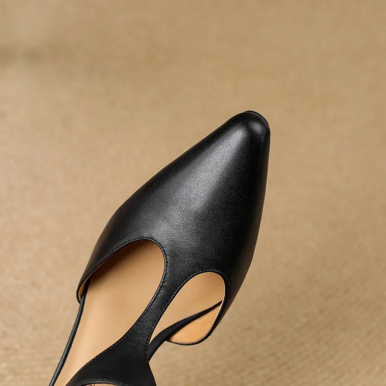 Triana Natural Leather Heels