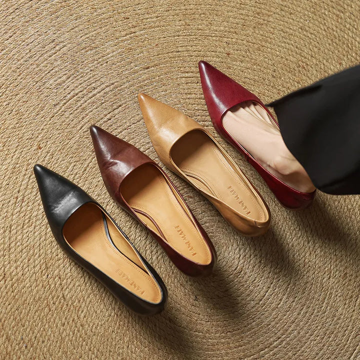 High Heeled Shoes Made of Genuine Leather