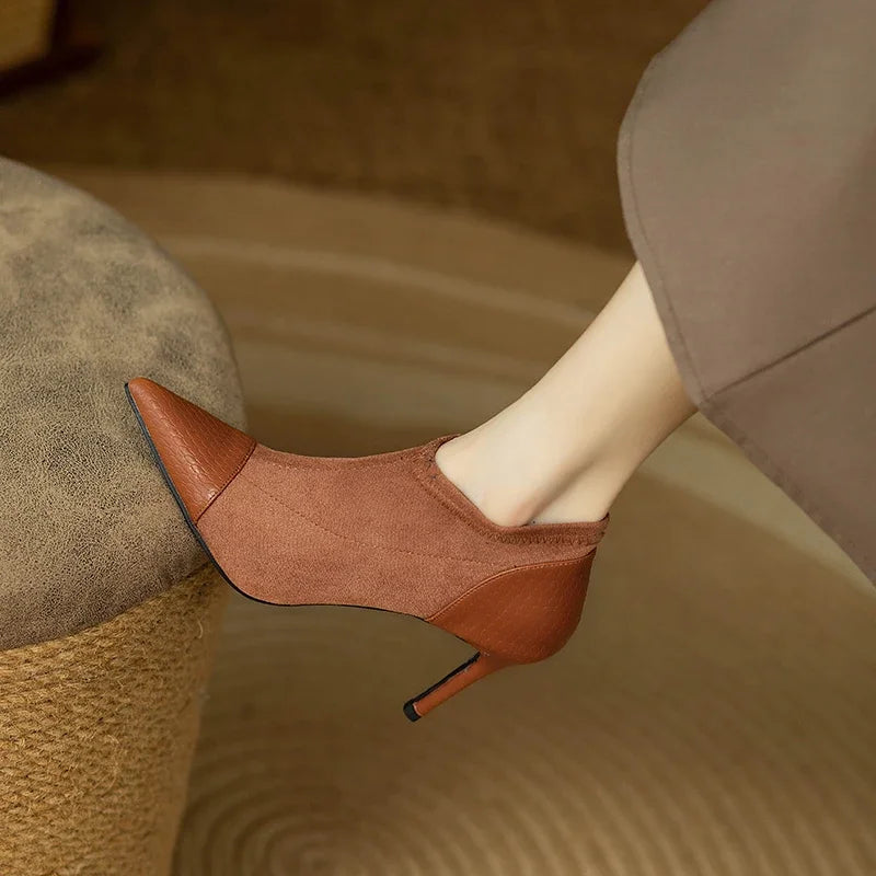 Veronica Natural Leather Heels