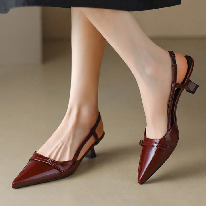 Elegant Elvor Heels with Cat Motif