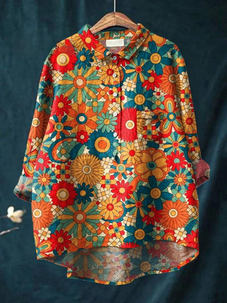 Tiziana – Linen Pattern Shirt