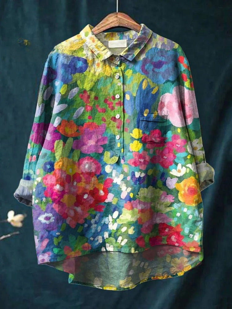 Tiziana – Linen Printed Shirt