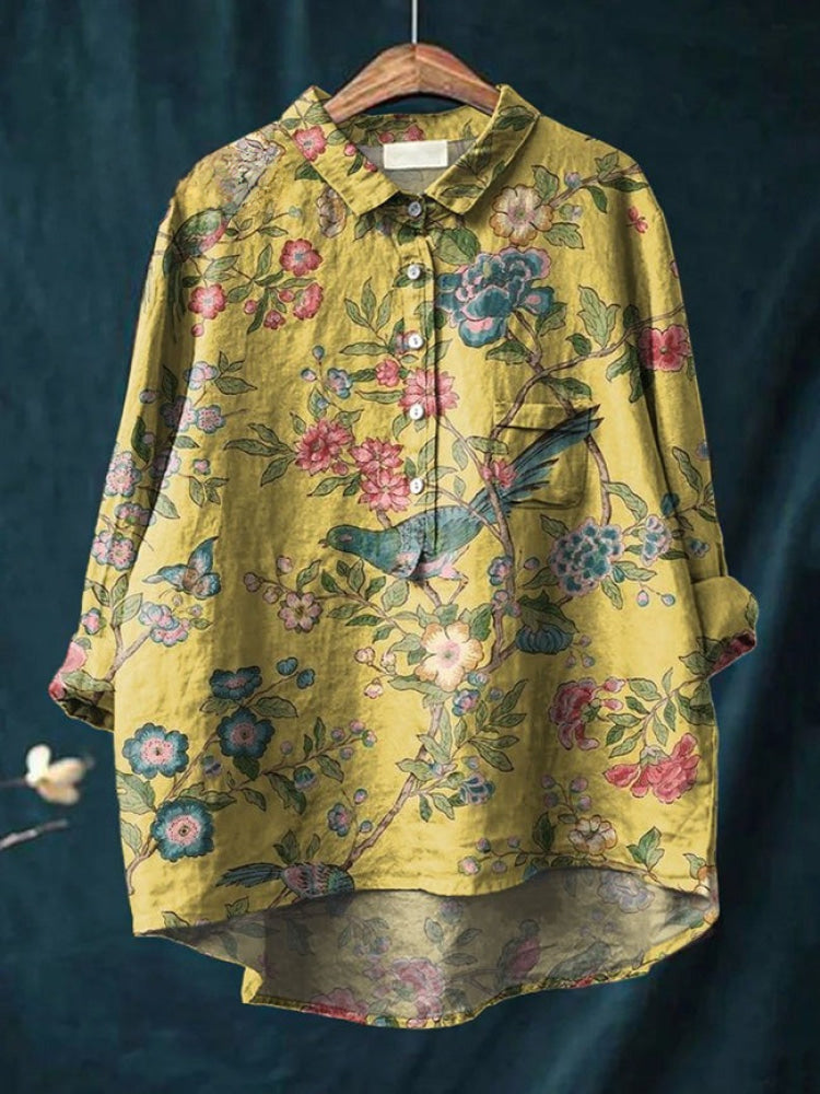 Tiziana – Linen Printed Shirt