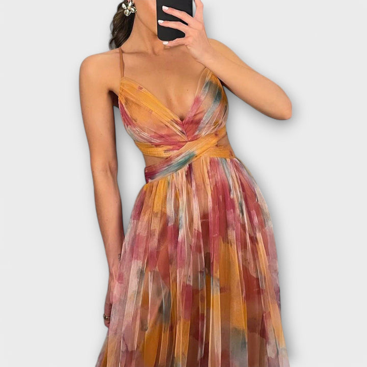 Annai Maxi Dress in Knit - Elegant and Shaping