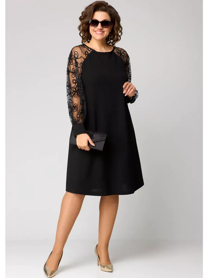 Isabella - Elegant Dress with Lace Sleeves