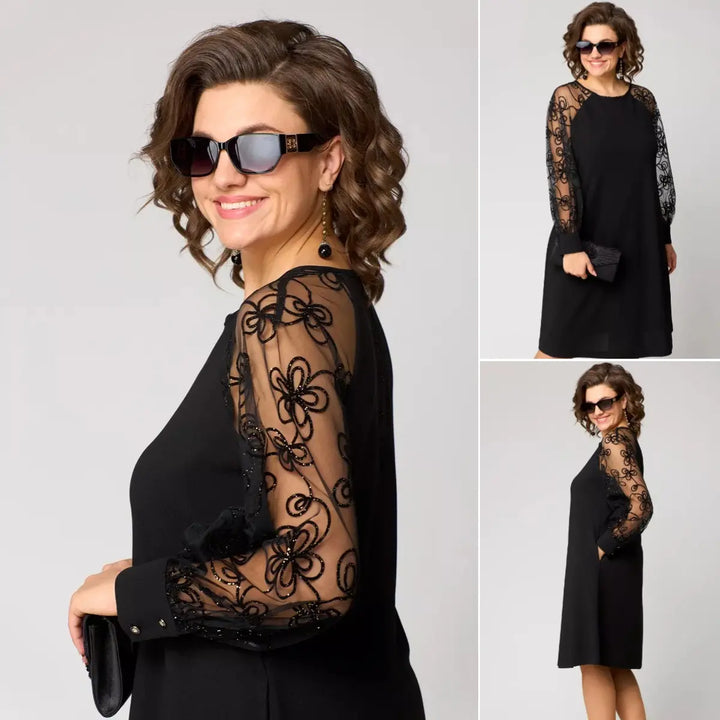 Isabella - Elegant Dress with Lace Sleeves