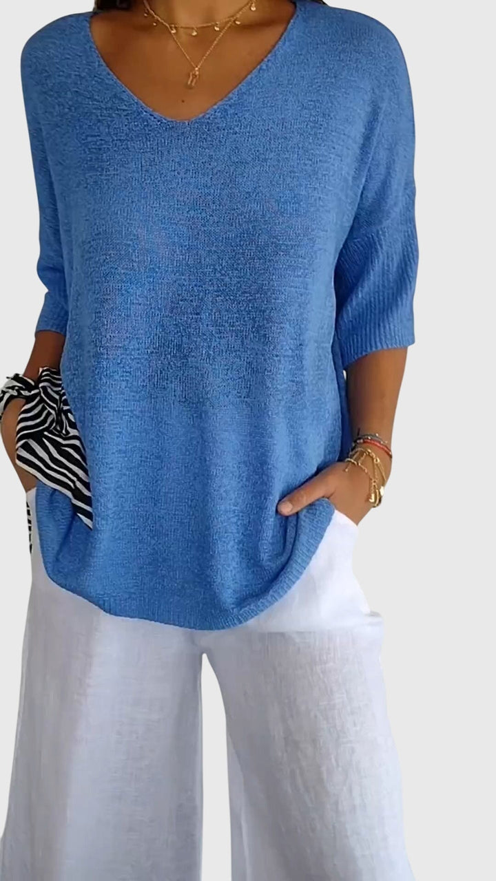 Clara | Elegant V-Neck Top