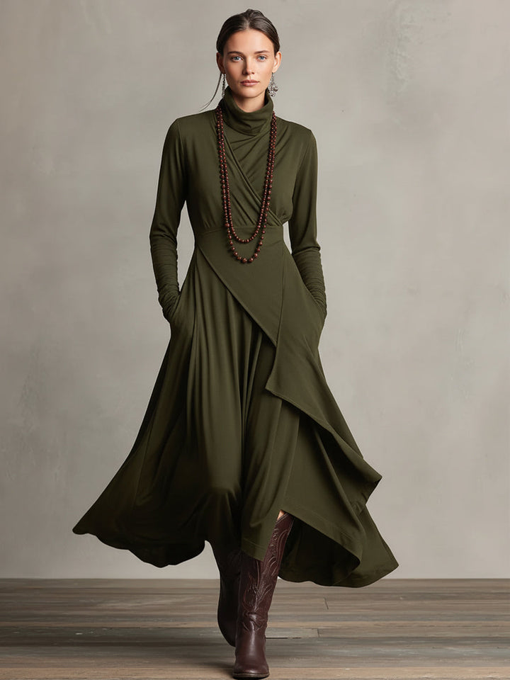 Natalie - Elegant Draped Dress