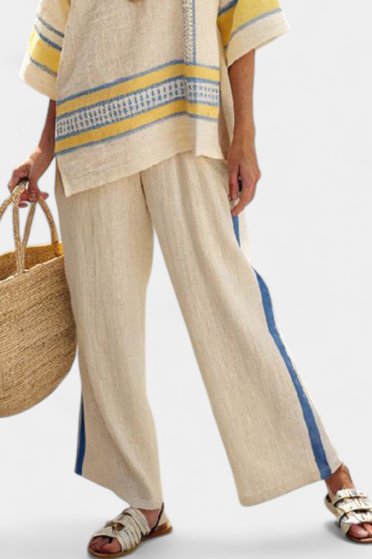 Marcella - yellow and linen pants